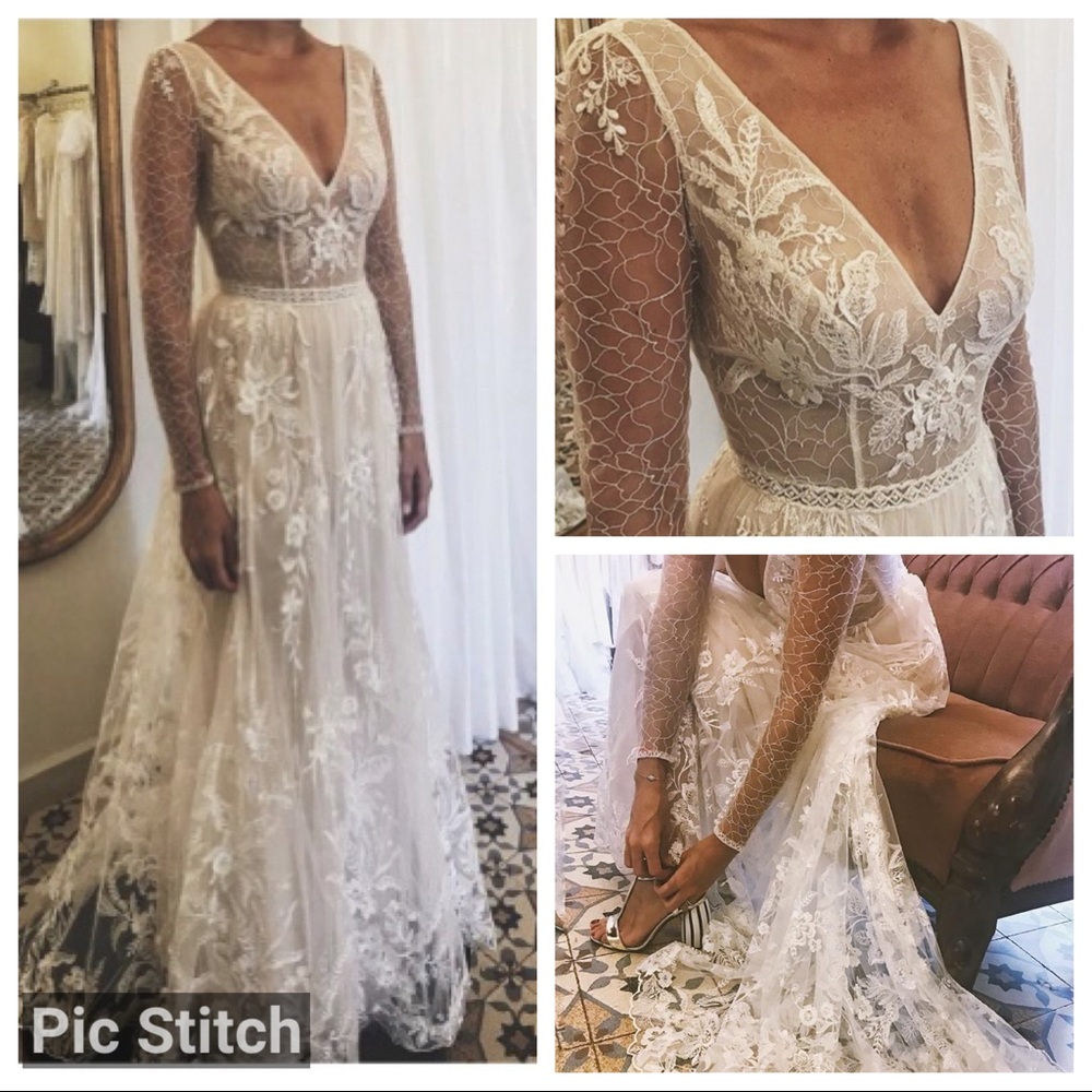 Flora Bridal Bella lace long sleeve Wedding Dress